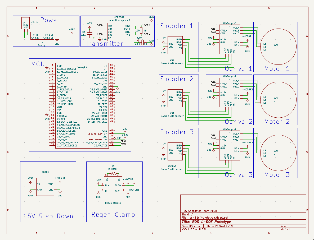 Electrical schematic of the Speedster finger